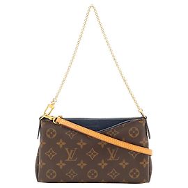 Bolsa de Ombro e Clutch Louis Vuitton Monogram Pallas Azul marinho