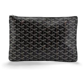 Goyard Senat Zip Printed Coated Canvas MM Nero