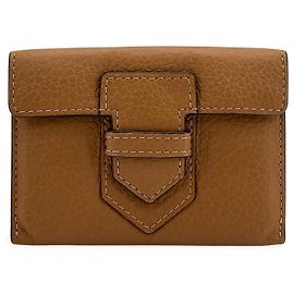 Delvaux Brillant Card Case Leather Brown