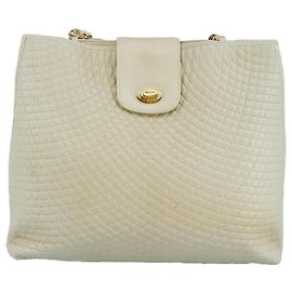 Bally Vintage gestepptes Leder Beige