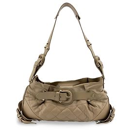 Burberry Enmore Quilted Leather Medium Beige