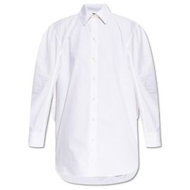 Jacquemus Ovalo Kleid aus weißer Baumwolle Weiß