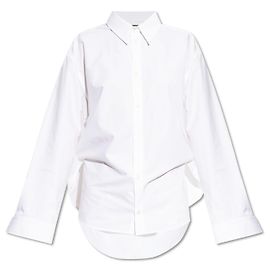 Balenciaga Camisa de algodão com corte largo Branco