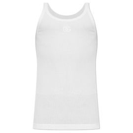 Dolce & Gabbana T-shirt sem mangas canelado Branco