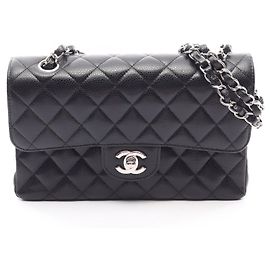 Borsa a tracolla Chanel Matelassé in vitello martellato Nero