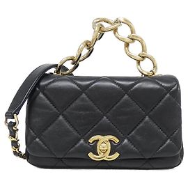 Mini bolso Chanel de piel de cordero Negro