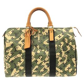 Borsa Boston Louis Vuitton Monogramouflage Verde