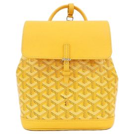 Goyard Alpin Mini Coated Canvas Backpack Yellow