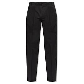 Dolce & Gabbana Pantalon en coton avec pli Noir