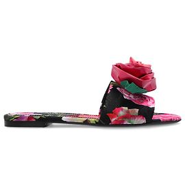 Dolce & Gabbana Ciabatte con motivo floreale rosa Rosa
