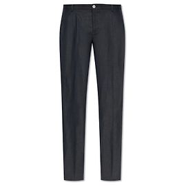 Dolce & Gabbana Calças plissadas de linho Azul