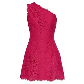 Dolce & Gabbana Vestido de renda com design off-the-shoulder Rosa
