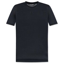 Dolce & Gabbana Camiseta con logotipo bordado Azul