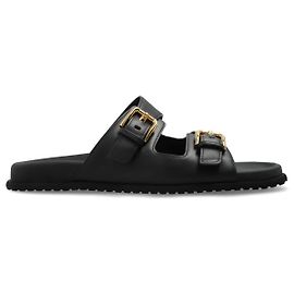Dolce & Gabbana Black Leather Sandals Black