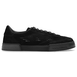 Baskets Portofino en daim noir Dolce & Gabbana Noir