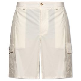 Pantalones Cortos Cargo de Algodón Dolce & Gabbana Crema Blanco Crudo