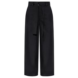 Moncler Wide-Leg Hose Schwarz Baumwolle Schwarz