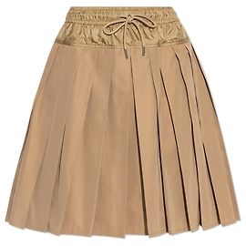 Falda plisada Moncler beige corte evasé Castaño Beige