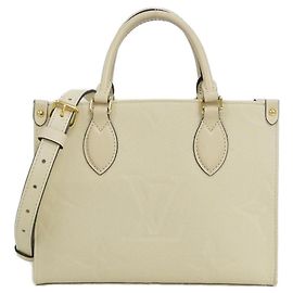 Sac Louis Vuitton OnTheGo Monogram Empreinte Marron Beige