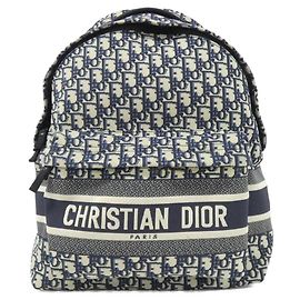 Christian Dior Rucksack aus Dior Oblique Canvas Blau