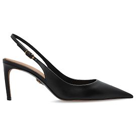 Dolce & Gabbana Black Leather Slingback Heels Black