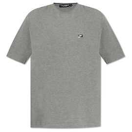 Dolce & Gabbana T-shirt avec logo appliqué Gris