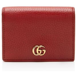 Gucci GG Marmont Kartenetui aus Leder Rot