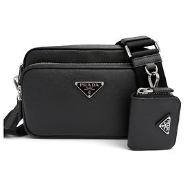 Borsa a tracolla Prada Saffiano Nero
