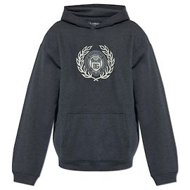 Sudadera con capucha gris de algodón Dolce & Gabbana Gris