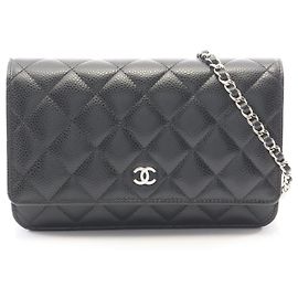 Chanel Matelasse Grained Calf Shoulder Bag Black