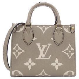 Borsa Louis Vuitton OnTheGo BB Monogram Empreinte Marrone Beige