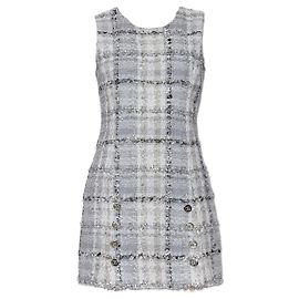 Dolce & Gabbana Robe en tweed sans manches Gris