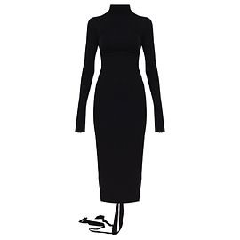 Balenciaga Robe avec col montant Noir