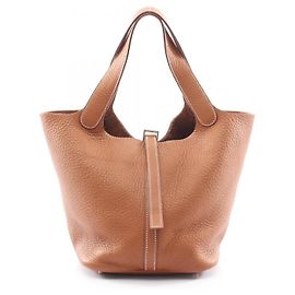 Hermès Hermes Picotin MM Taurillon Clemence Handbag Brown