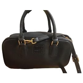 Miu Miu black leather bag Black