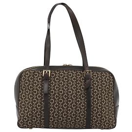 Céline Celine C Macadam Canvas and Leather Marrom