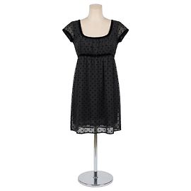 Twin Set Twin-Set Simona Barbieri Kurzes Kleid mit Punkten Schwarz Schwarz
