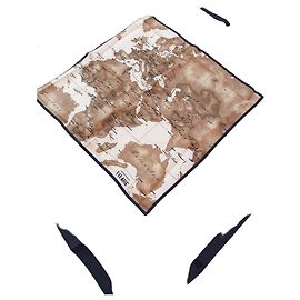 Autre Marque Pañuelo Alviero Martini 1 Classe de seda mapa mundial Castaño Otro