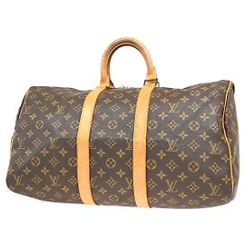 Louis Vuitton Keepall Monogram Canvas 45 Castaño