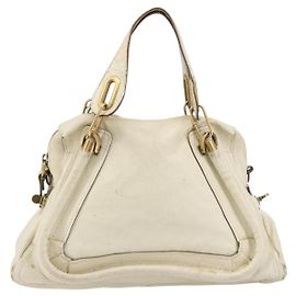 Chloé Chloe Paraty Top Handle Leather Medium Branco