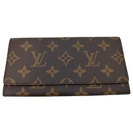Cartera Louis Vuitton Porte Yen monogram canvas Long Castaño