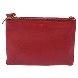 Céline Celine Trio Leather Small Rouge