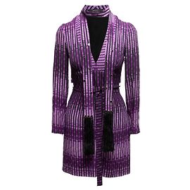 Vestido Gucci em seda com estampado de bolinhas roxo e preto Tamanho IT 40 Roxo
