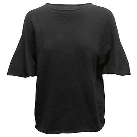 Pull à manches courtes en cachemire The Row Noir Taille US S Noir