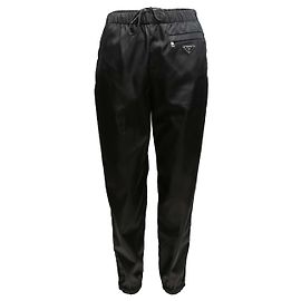 Joggers Prada en nylon noir avec cordon de serrage Taille IT 38 Noir