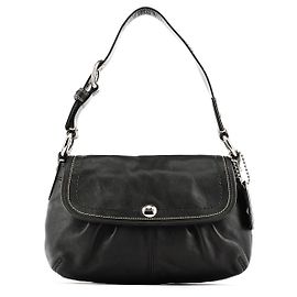 Coach Borsa a tracolla in pelle nera F13728 Nero