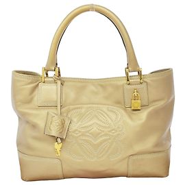 Loewe Anagram Leather Small Doré