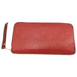 Louis Vuitton Zippy Monogram Empreinte Leather Red