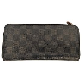 Louis Vuitton Carteira Zippy vertical Damier Graphite 20 cm Marrom