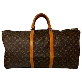 Louis Vuitton Keepall Bandouliere Monogram Canvas 60 Brown